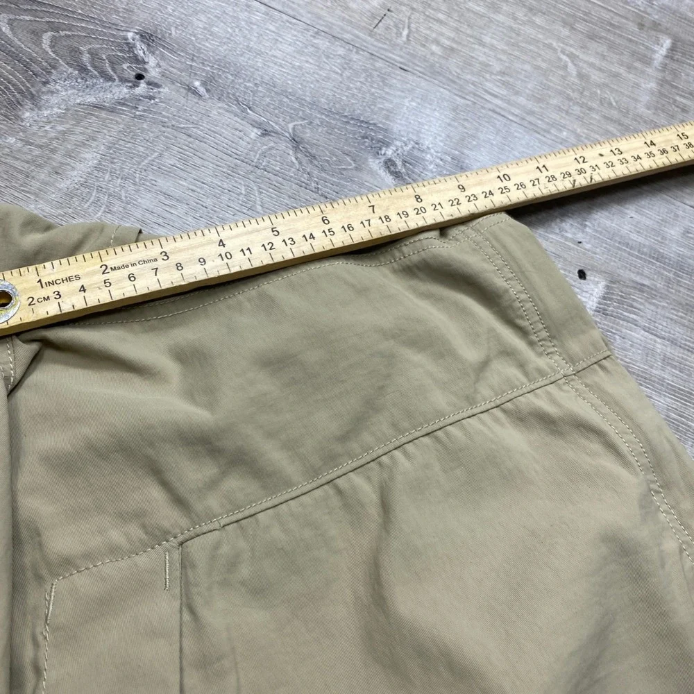 The North Face Convertible Pants Mens L Tan Khaki Zip Off Hiking Trail Outdoor
